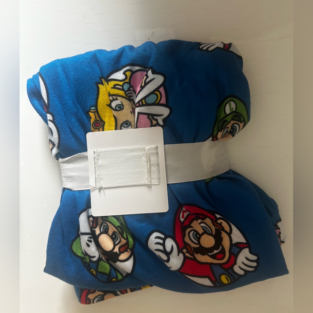 ⭐️ NEW Nintendo Blue Super Mario Women’s Medium Pajama Sleep Pants - Picture 3 of 3